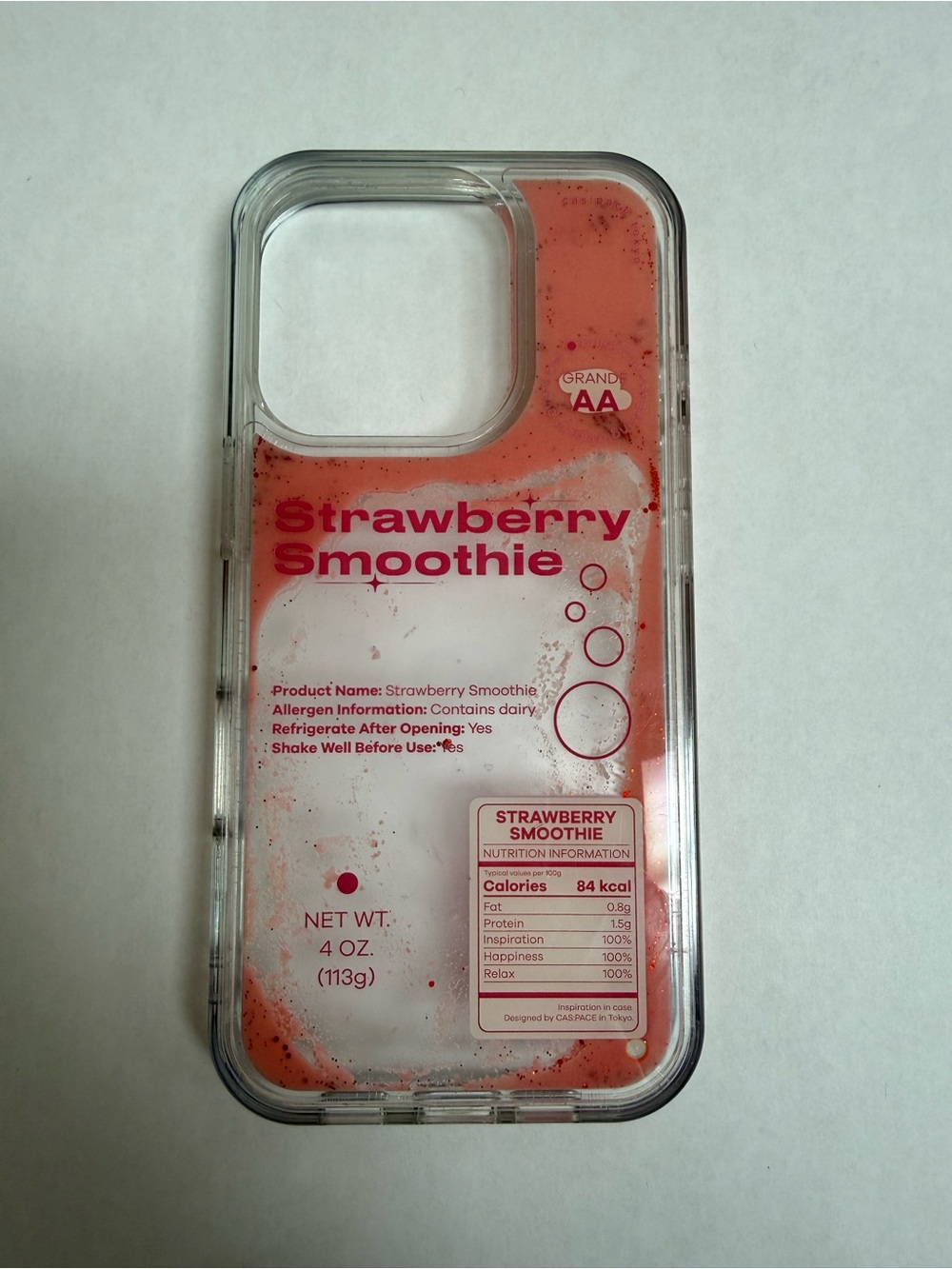 Cas:space Pink Strawberry Smoothie iPhone 16 Pro Case